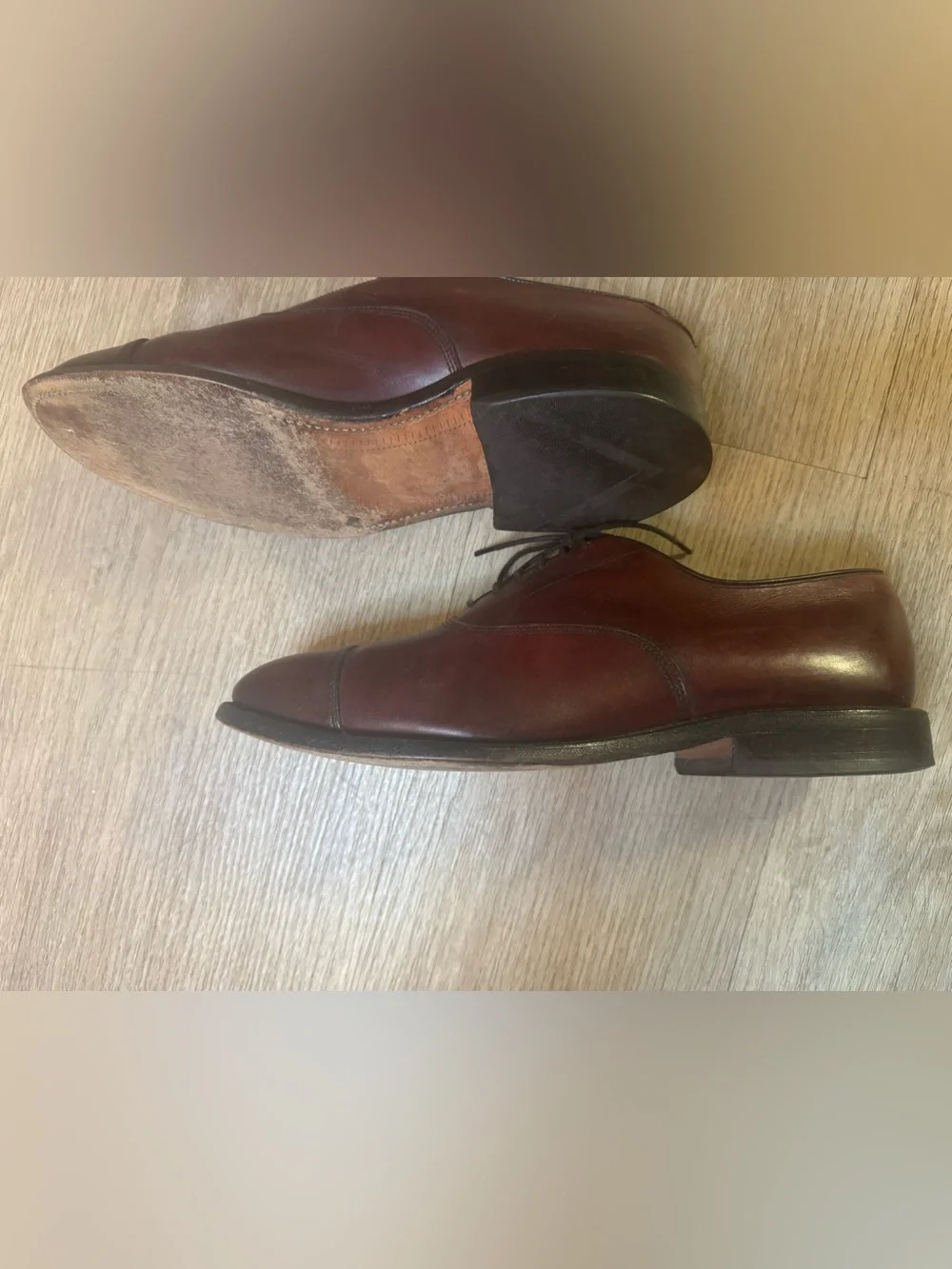 Men's Allen Edmonds Burgundy Park Avenue 8D